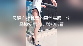 风骚自摸跳舞的黑丝高跟一字马模特后入，臀控必看